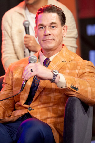 LOS ANGELES, CALIFORNIA - AUGUST 13: In this image released on August 15, John Cena attends SiriusXM's Town Hall with the cast and director of 'Jackpot' at SiriusXM studios on August 13, 2024 in Los Angeles, California. (Photo by Emma McIntyre/Getty Images for SiriusXM)