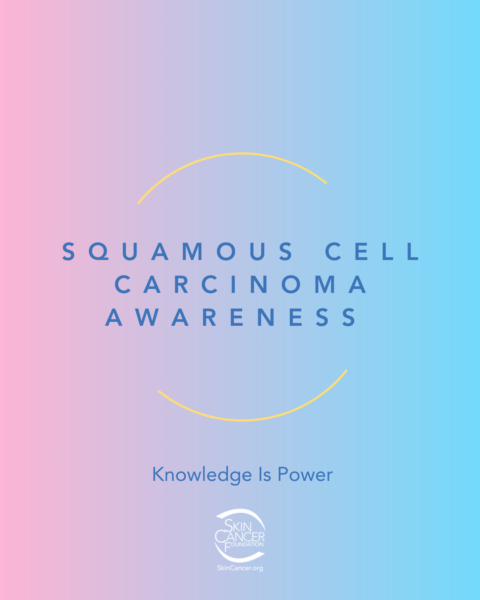 Squamous cell carcinoma awareness image.